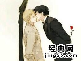 卷福和花生接吻 卷福和华生漫画